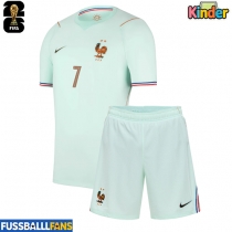 Frankreich Ousmane Dembele #7 Auswärts Trikotsatz Kinder WM 2026 Kurzarm (+ Kurze Hosen)
